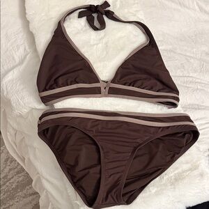 Jantzen Brown Halter Bikini Set